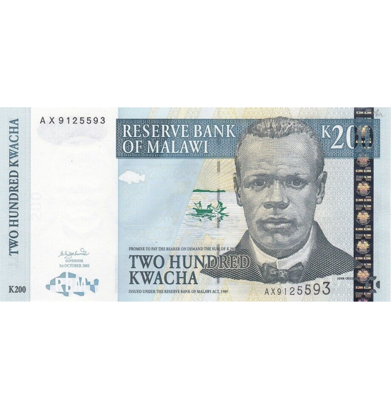 Malawi 200 Kwacha 2003 Pick 47b